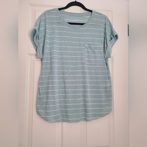 Women's A New Day Blue & White Strip Shirt